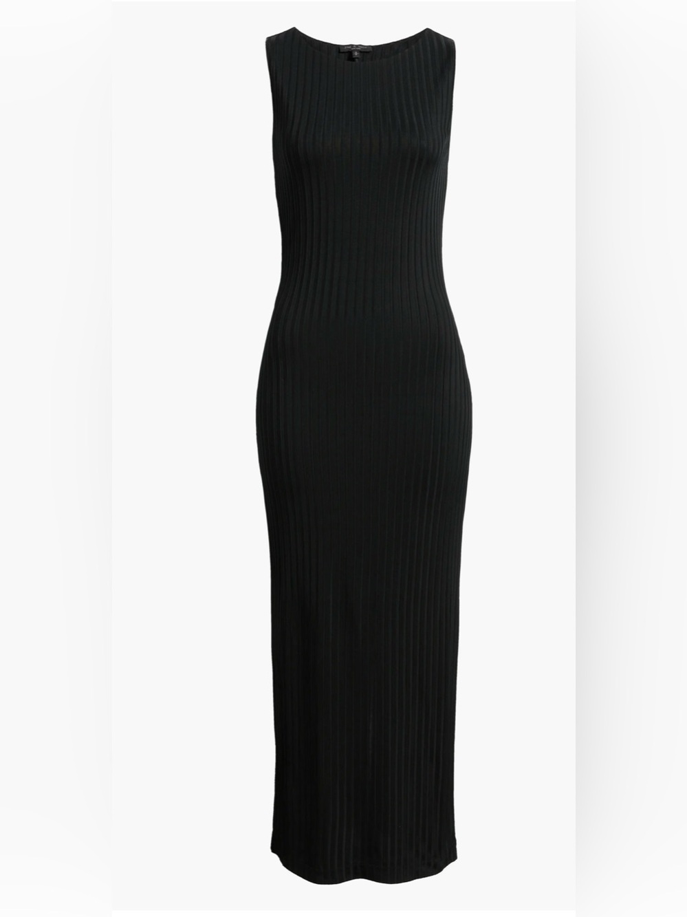 Rag & Bone $299 Natalia Boat Neck Sleeveless Maxi Dress in black